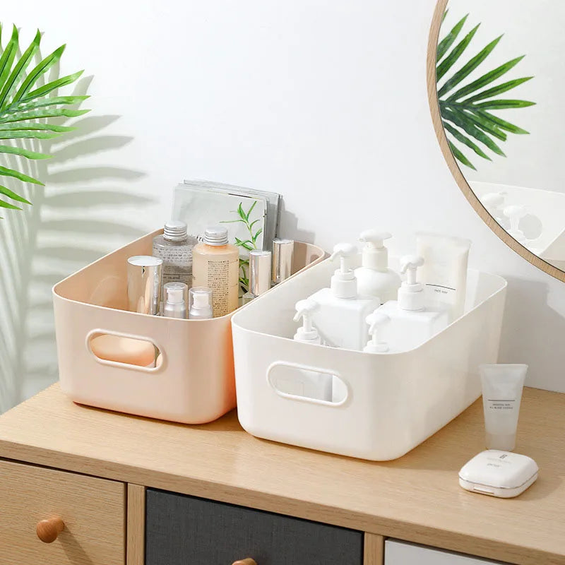 Storage Box Desktop Cosmetics Storage Miscellaneous Items Sorting Box Storage Basket Plastic Snacks Household Kitchen Storage