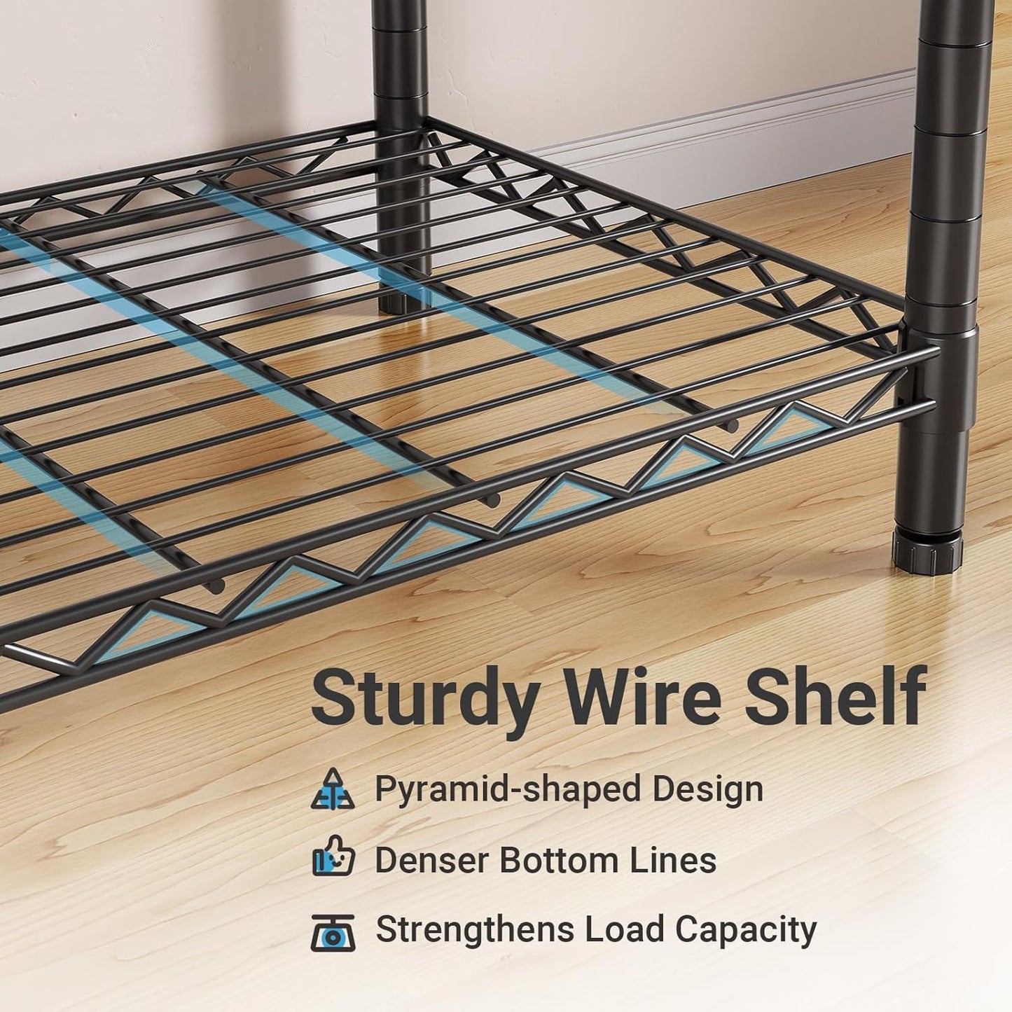 V5 Portable Closet Wardrobe Heavy Duty Clothes Rack, Freestanding Clothing Rack with 4 Hang Rods & 8 Shelves, Adjustable Closet Rack, 68.9" L X 15.7" W X 76.4" H, Max Load 890LBS, Black